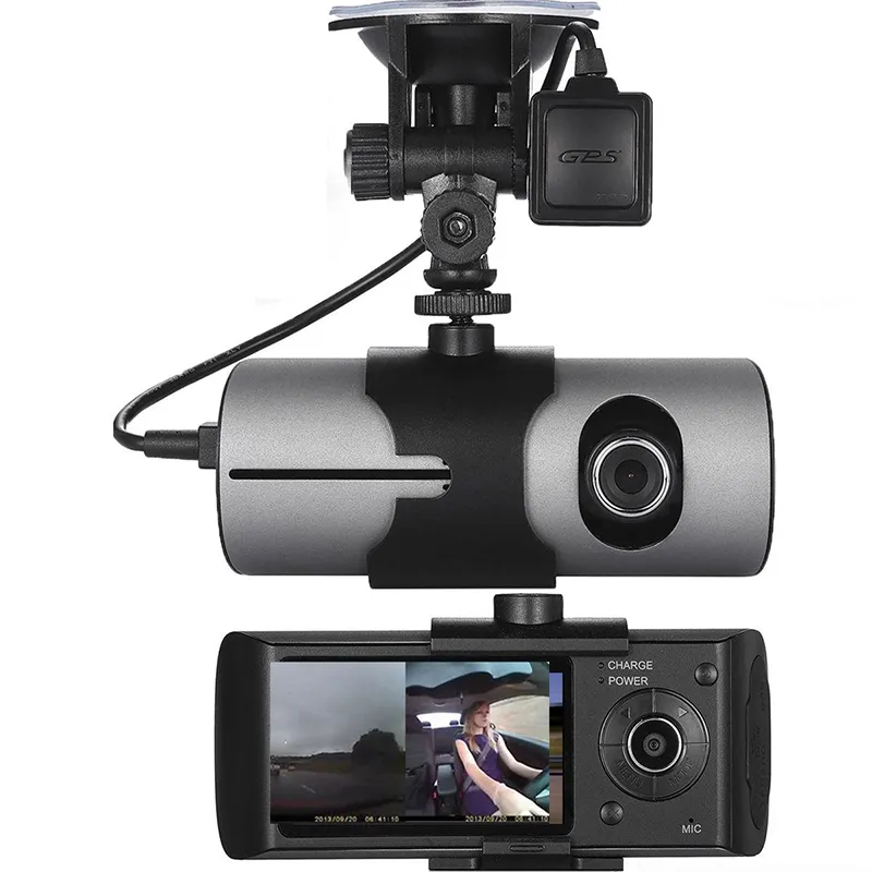 กล้องติดรถยนต์ R300 GPS+2 เลนส์ (CAR-00116)