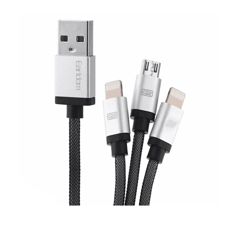 สายชาร์จ Earldom 3 in 1 กล่องดำเขียว (CHA-00392)