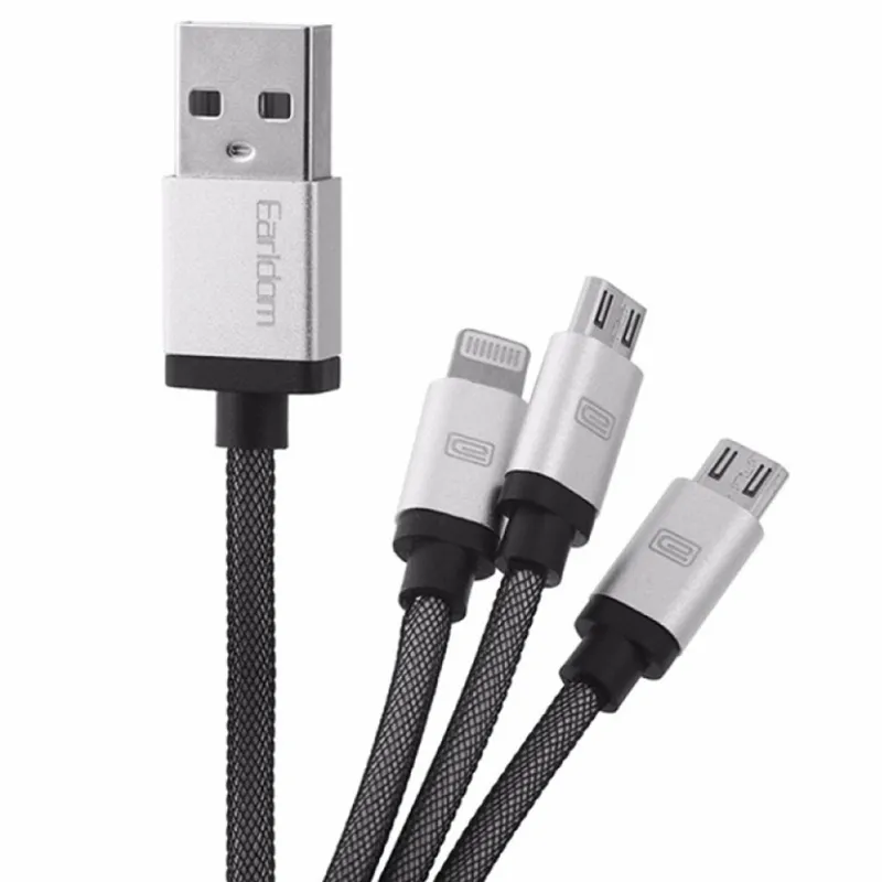 สายชาร์จ Earldom 3 in 1 กล่องดำน้ำเงิน (CHA-00393)