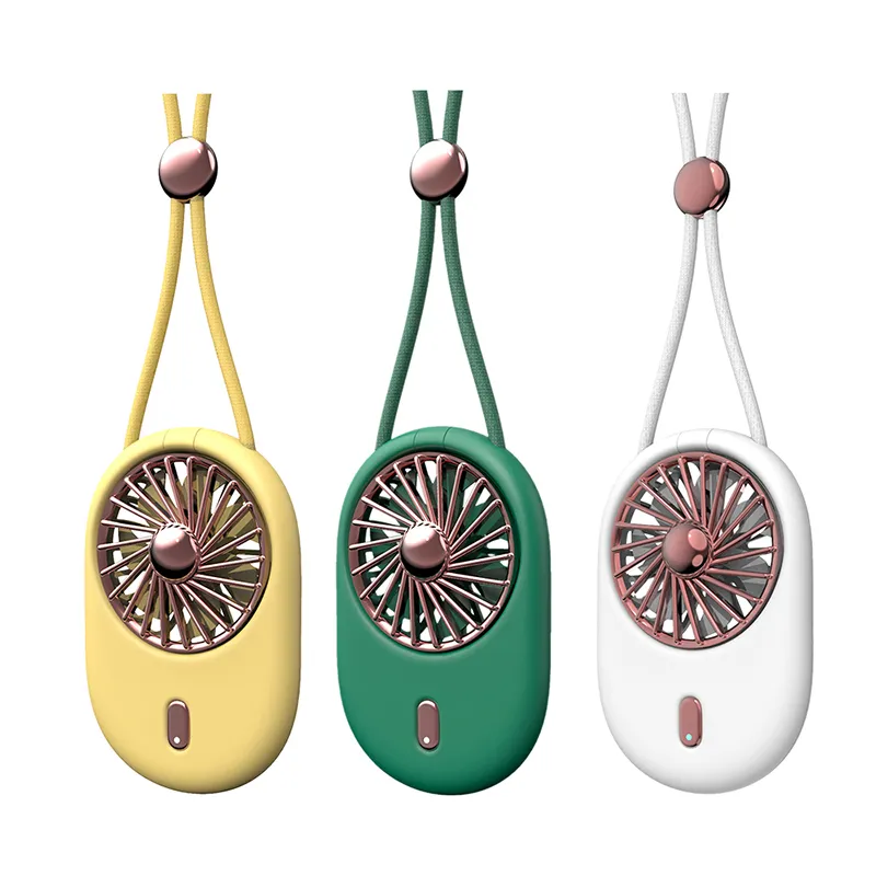 พัดลมชาร์จ USB แบบห้อยคอสีสันสดใสพกพาสะดวก (ELETRICFAN-00911)