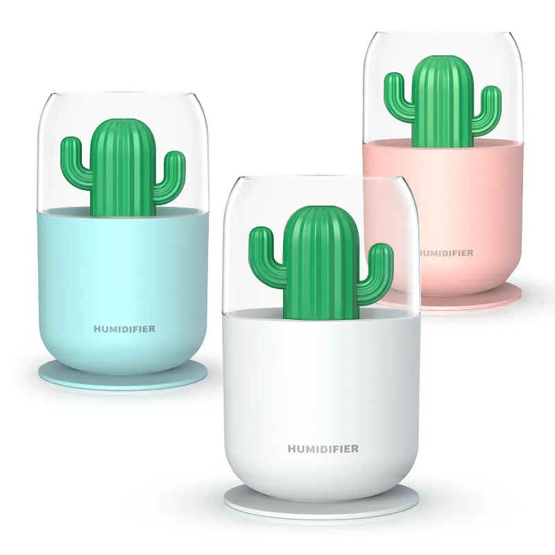 เครื่องทำความชื้นนาโน โคมไฟอโรมา 300ml เครื่องทําความชื้น พร้อมหลอดไฟ (HUM-00885)