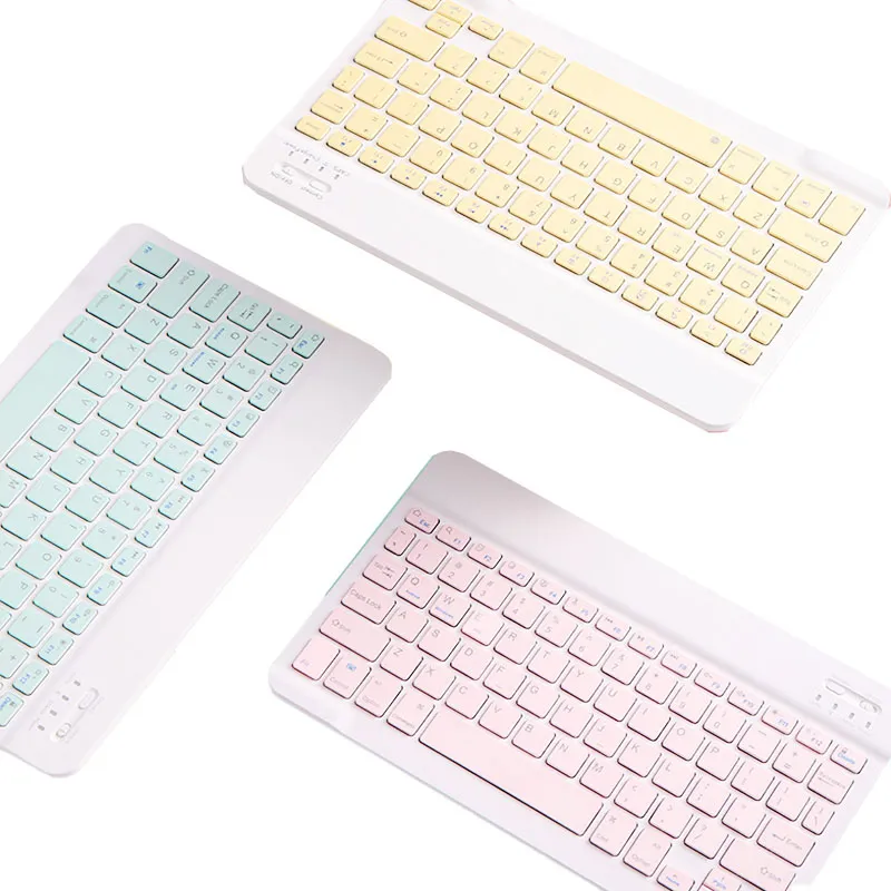 คีย์บอร์ดBluetooth เชื่อมต่อง่าย พกพาง่ายใช้สำหรับคอมพิวเตอร์ สำหรับiPad แท็บเล็ต โทรศัพท์ (KEY-00589)