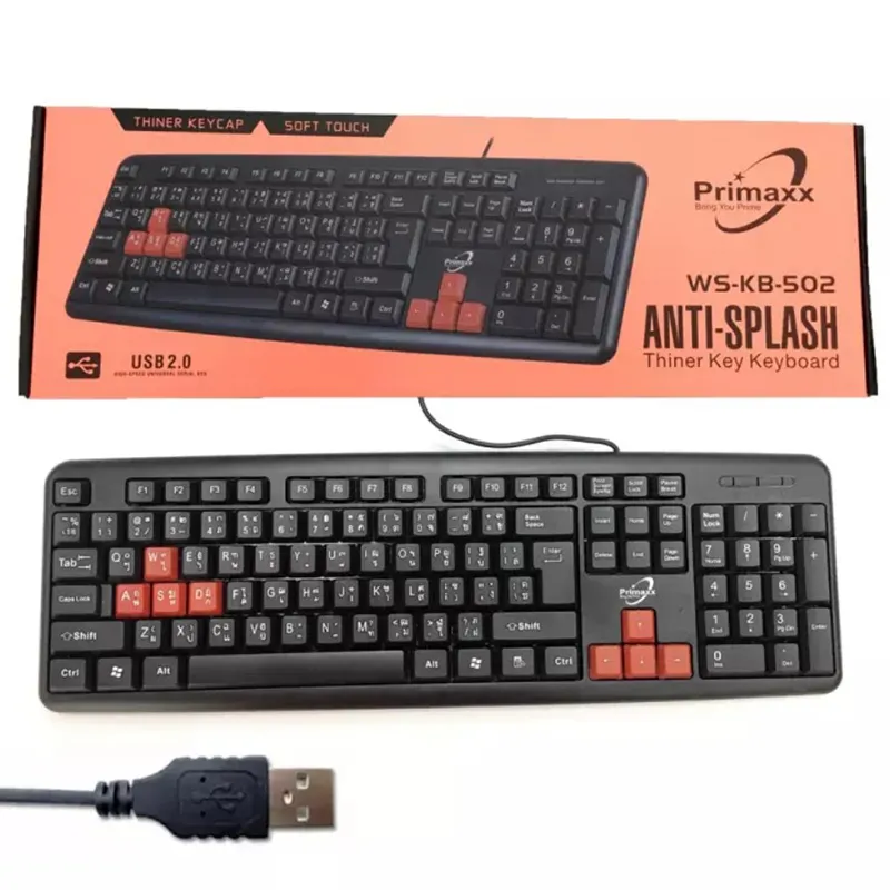 Primaxx ws-kb-502 Gaming Keyboard USB คีย์บอร์ด (KEY-00594)