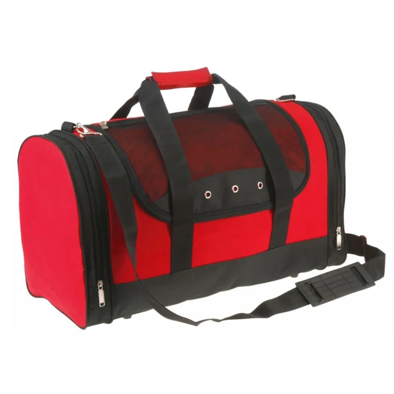 กระเป๋าเดินทางผ้า 600D สีดำแดง (LUG-00292)