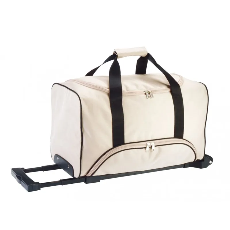 กระเป๋าล้อลากทรงนอนสีครีม (LUG-00321)