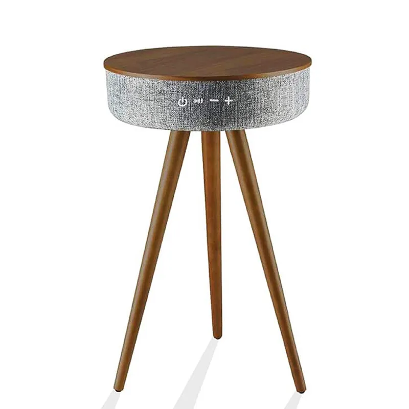 โต๊ะลำโพงบลูทูธพร้อมที่ชาร์จไร้สายในตัว Beez Wooden Touch Limited (SPE-00157)