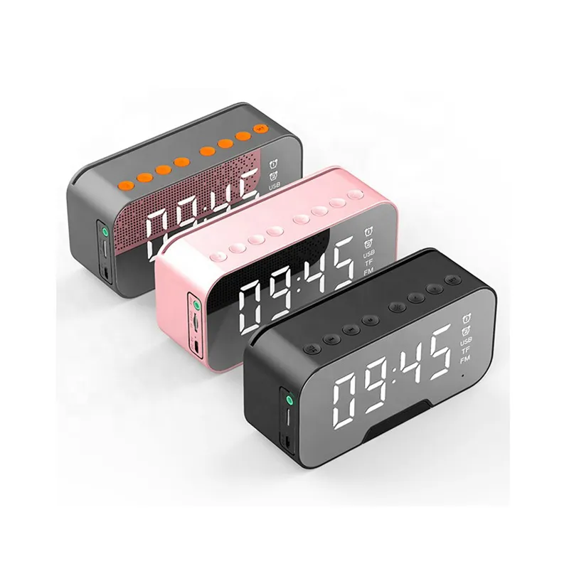 ลําโพงนาฬิกาปลุก alarm clock ลําโพงบลูทูลพกพา ลําโพงบลูทูธ bluetooth 5.0 มีจอled ลําโพงเสียบusb (SPE-00174)