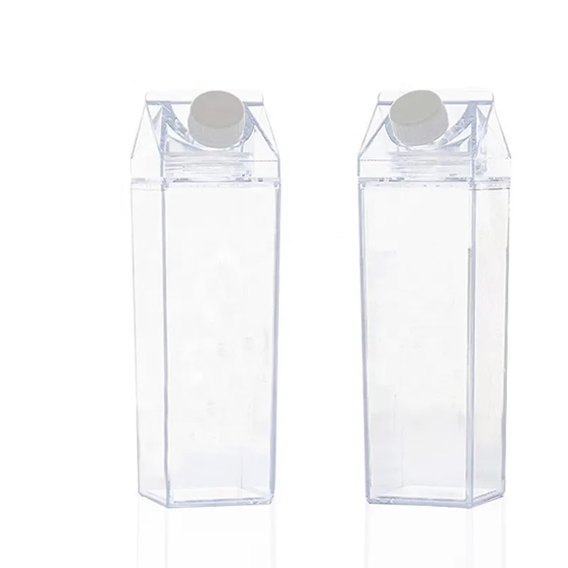 ขวดน้ำทรงสี่เหลี่ยม กล่องนมใส 1000 ml. (TUM-00838)